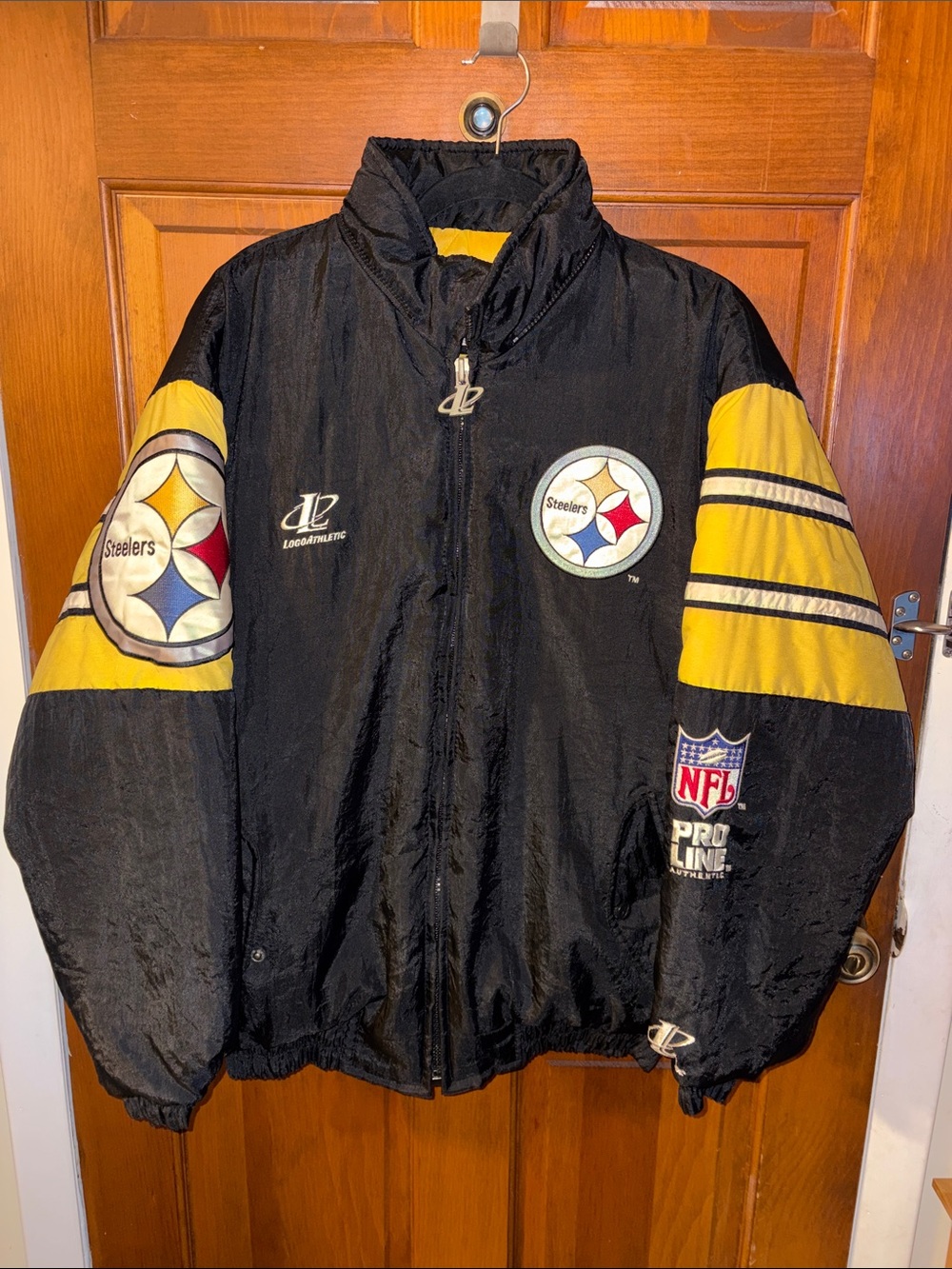 Vintage 90’s Logo Athletic Pittsburgh Steelers Pro Line NFL Jacket